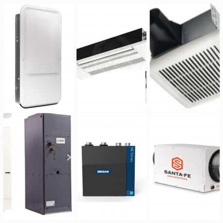 multiple parts of an hvac system